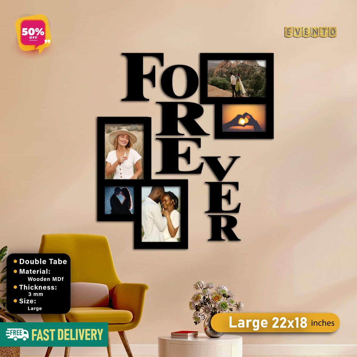 Forever Photo Wooden Frame For Wall Decor