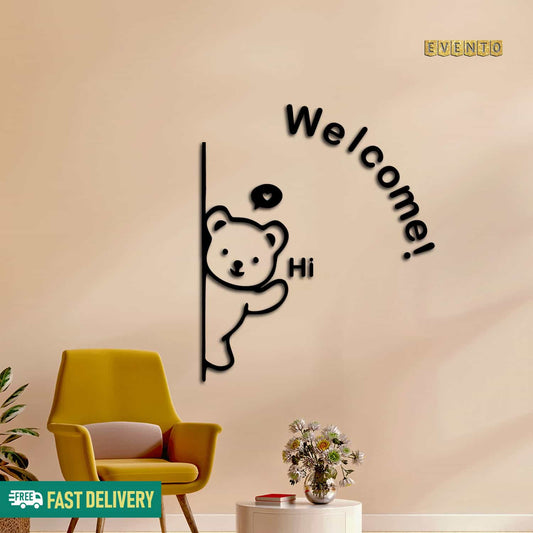 Welcome Panda Decor For Wall Decor